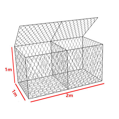 Barrière remplissante inoxydable hexagonale de paniers du fil 2.2mm Gabion